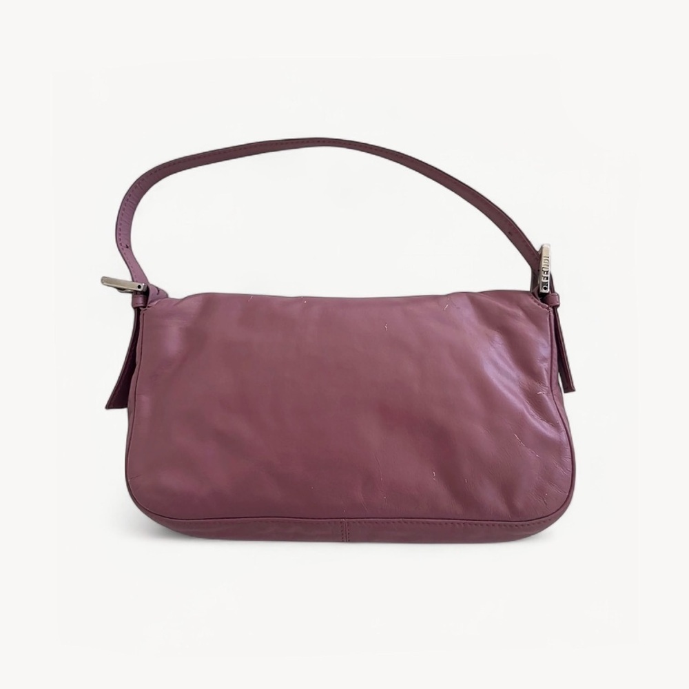Fendi Mauve Leather Shoulder Baguette Bag - Picture 2 of 12